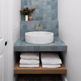 Round Ceramic Above Counter Basin 410x410x130mm - 4 Colours