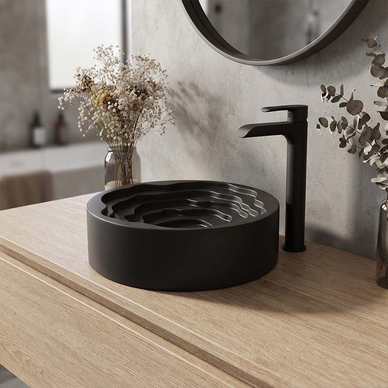 Round Ceramic Above Counter Basin 410x410x130mm - 4 Colours