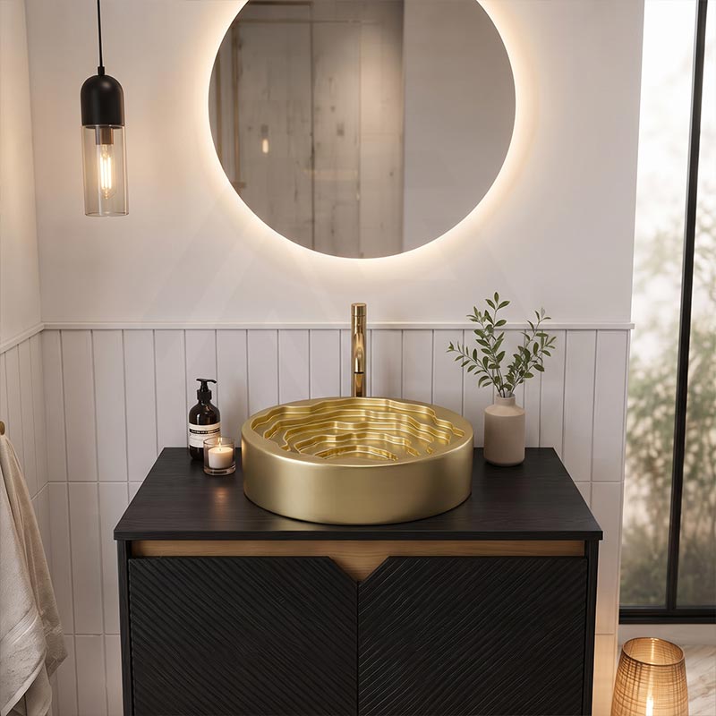 Round Ceramic Above Counter Basin 410x410x130mm - 4 Colours