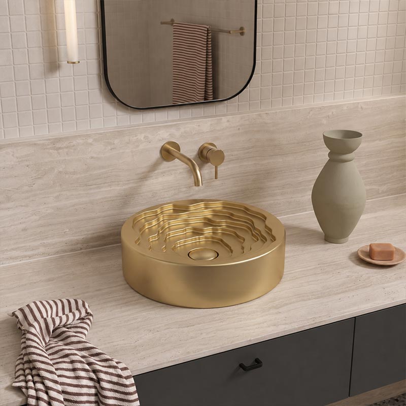 Round Ceramic Above Counter Basin 410x410x130mm - 4 Colours