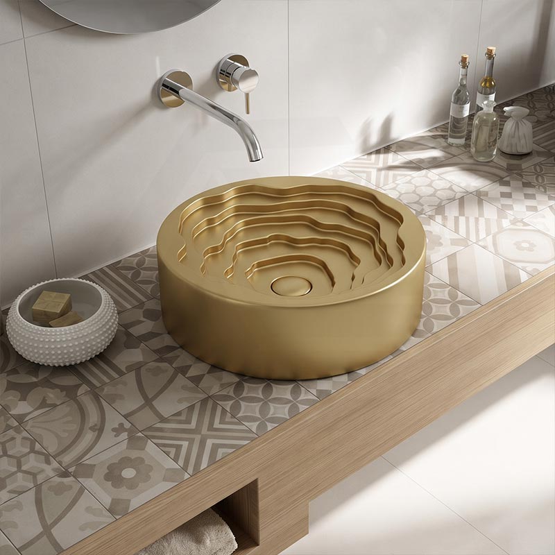 Round Ceramic Above Counter Basin 410x410x130mm - 4 Colours