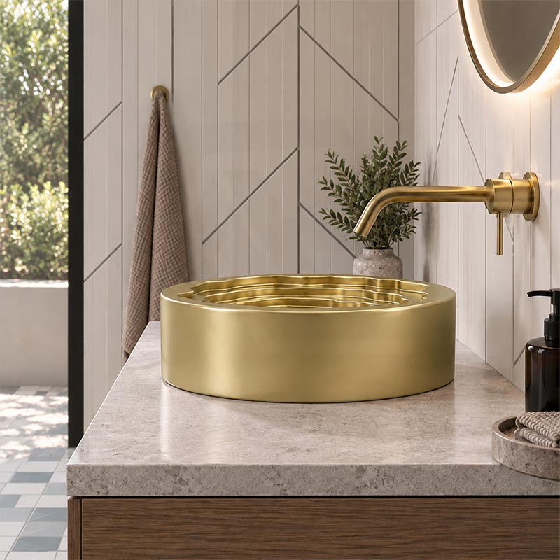 Round Ceramic Above Counter Basin 410x410x130mm - 4 Colours