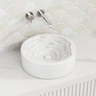 410X410X130Mm Round Matt White Above Counter Basin Ceramic Basins