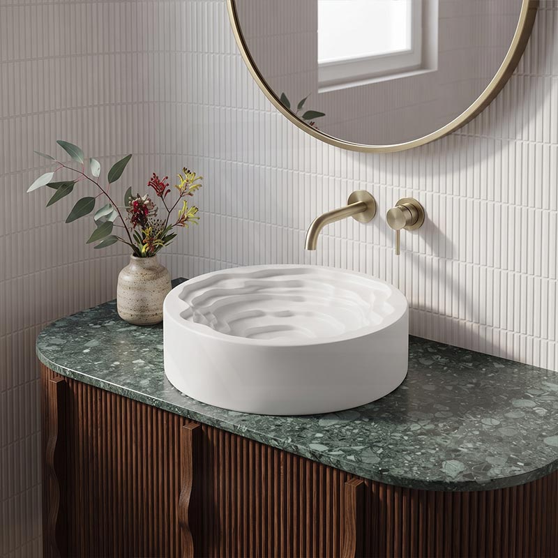 Round Ceramic Above Counter Basin 410x410x130mm - 4 Colours