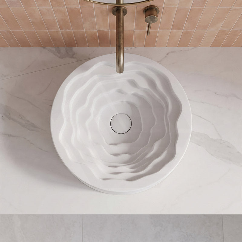 Round Ceramic Above Counter Basin 410x410x130mm - 4 Colours