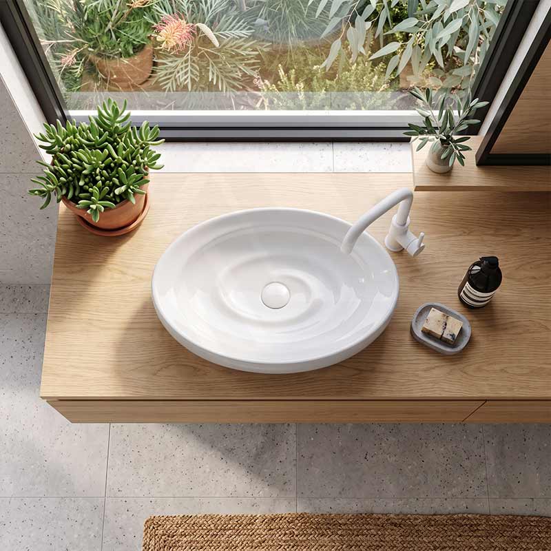 600x380x130mm Oval Ceramic Above Counter Basin Variant Colour Available