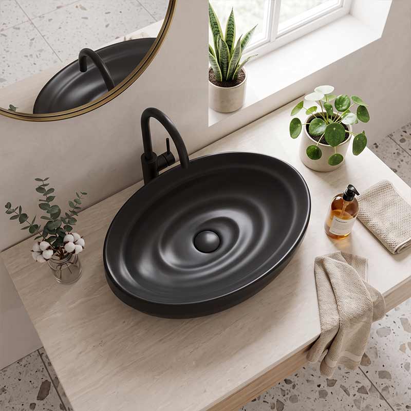 600x380x130mm Oval Ceramic Above Counter Basin Variant Colour Available