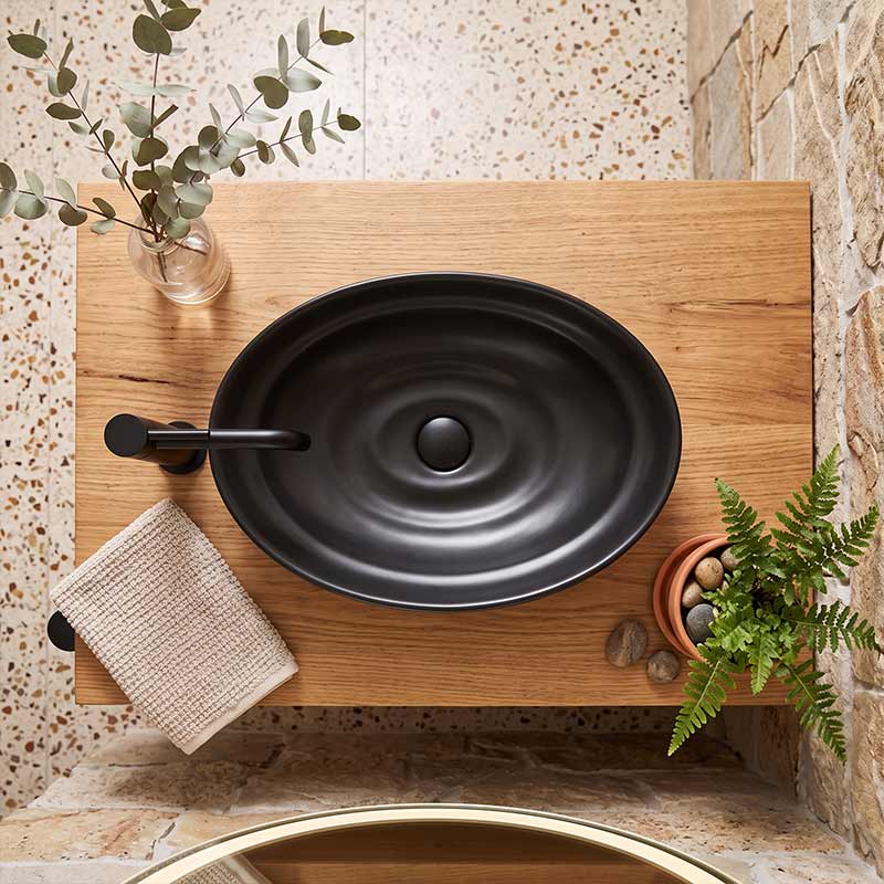 600x380x130mm Oval Ceramic Above Counter Basin Variant Colour Available