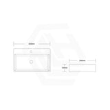 335x290x120mm Rectangle Ceramic Above Counter/Wall Hung Basin with Tap Hole Variant Colour Available