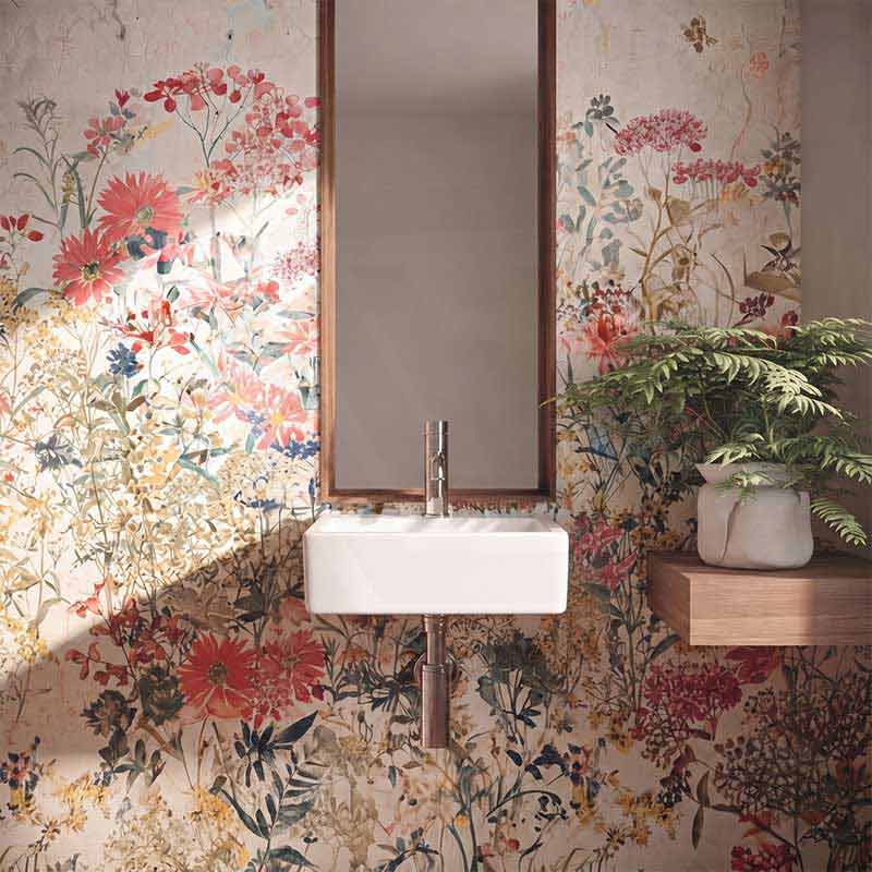 Rectangle Ceramic Above Counter/Wall Hung Basin with Tap Hole 335x290x120mm - Matt White / Black