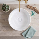 Infinity Round Fluted Ceramic Above Counter Basin 385x385x150mm - 3 Colours