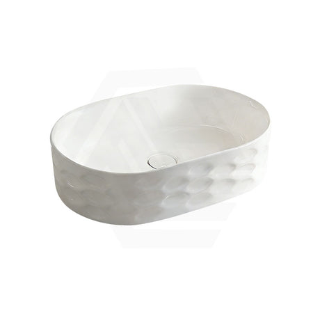 550x360x140mm Infinity Oval Ceramic Above Counter Basin Gloss White