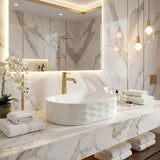 Infinity Oval Ceramic Above Counter Basin 550x360x140mm - Gloss White