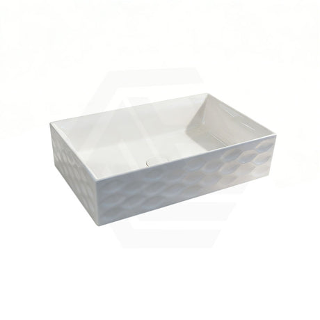 550x360x140mm Infinity Rectangle Ceramic Above Counter Basin Gloss White