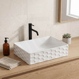Infinity Rectangle Ceramic Above Counter Basin Non Overflow 550x360x140mm - Gloss White