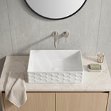 Infinity Rectangle Ceramic Above Counter Basin Non Overflow 550x360x140mm - Gloss White