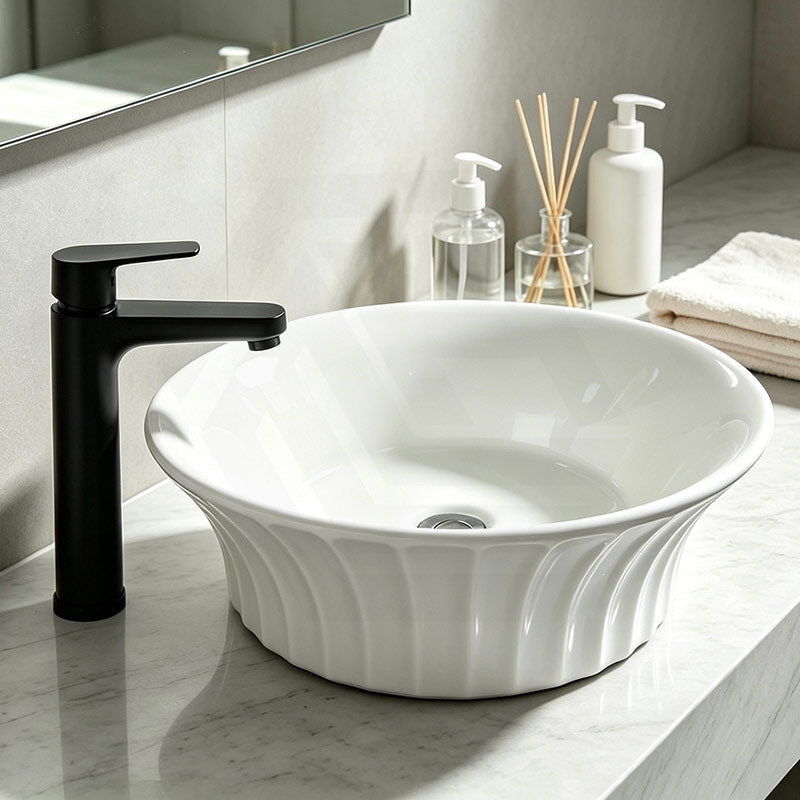 Infinity Ceramic Above Counter Art Basin 395x395x130mm - In Various Colour