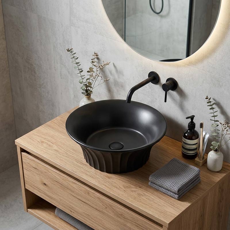 Infinity Ceramic Above Counter Art Basin 395x395x130mm - In Various Colour