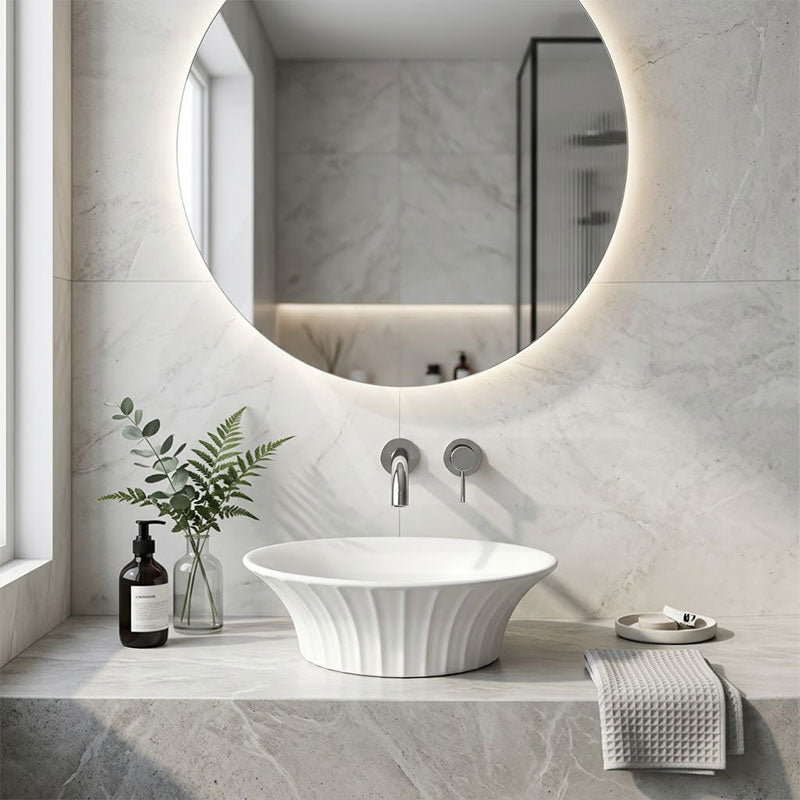 Infinity Ceramic Above Counter Art Basin 395x395x130mm - In Various Colour