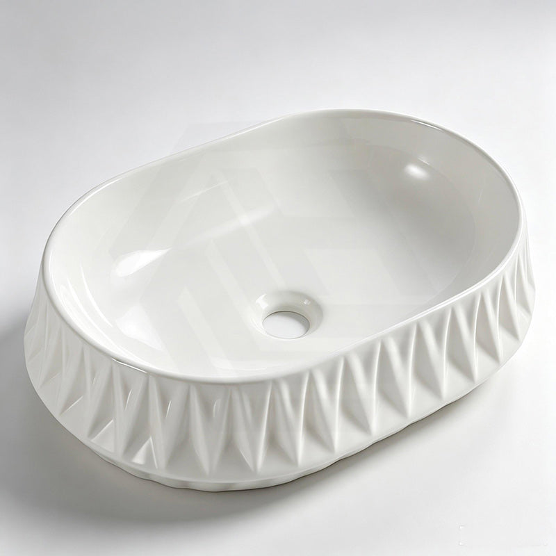Infinity Oval Above Counter Ceramic Basin 530x370x135mm - In Various Colour
