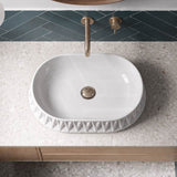 Infinity Oval Above Counter Ceramic Basin 530x370x135mm - In Various Colour