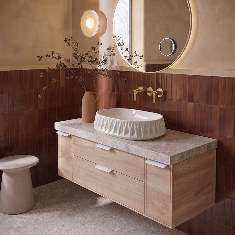 Infinity Oval Above Counter Ceramic Basin 530x370x135mm - In Various Colour