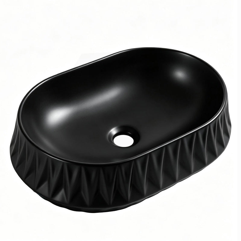 Infinity Oval Above Counter Ceramic Basin 530x370x135mm - In Various Colour