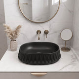 Infinity Oval Above Counter Ceramic Basin 530x370x135mm - In Various Colour