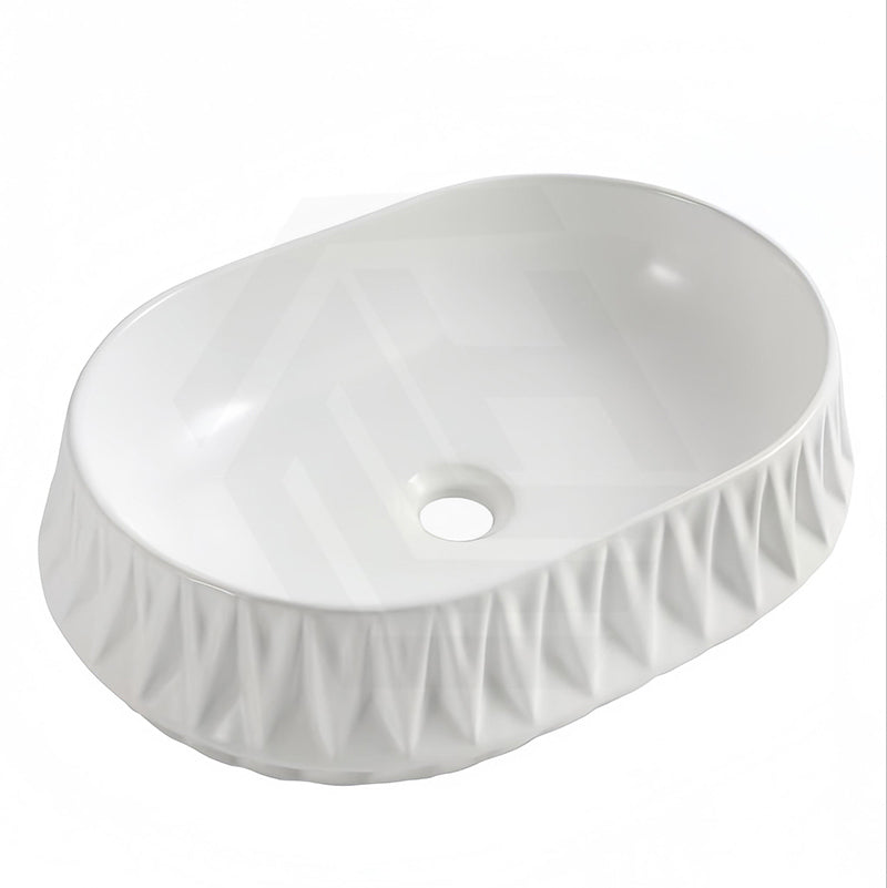 Infinity Oval Above Counter Ceramic Basin 530x370x135mm - In Various Colour