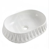 Infinity Oval Above Counter Ceramic Basin 530x370x135mm - In Various Colour