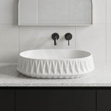 Infinity Oval Above Counter Ceramic Basin 530x370x135mm - In Various Colour