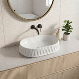 Infinity Oval Above Counter Ceramic Basin 530x370x135mm - In Various Colour