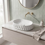 Infinity Oval Above Counter Ceramic Basin 530x370x135mm - In Various Colour