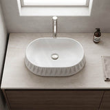Infinity Oval Above Counter Ceramic Basin 530x370x135mm - In Various Colour