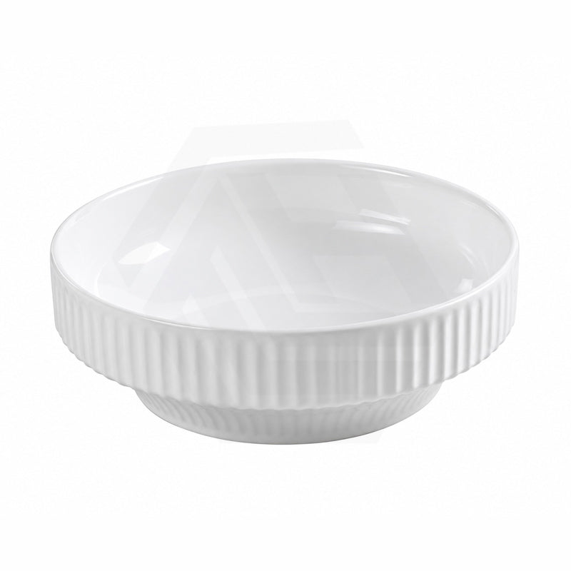 Infinity Ceramic Fluted Above Counter Basin 365x365x120mm - In Various Colour