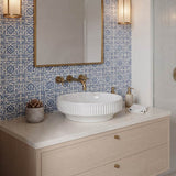 Infinity Ceramic Fluted Above Counter Basin 365x365x120mm - In Various Colour