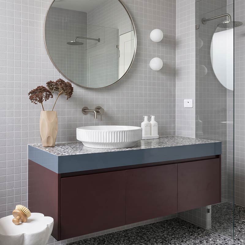 Infinity Ceramic Fluted Above Counter Basin 365x365x120mm - In Various Colour