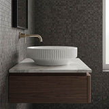 Infinity Ceramic Fluted Above Counter Basin 365x365x120mm - In Various Colour