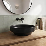 Infinity Ceramic Fluted Above Counter Basin 365x365x120mm - In Various Colour