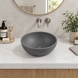 Round Above Counter Concrete Basin Waste Included 360mm - Matte Grey