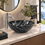 Above Counter Tempered Glass Art Basin Round Bathroom Antique Vintage Wash Basin 420x420x145mm
