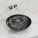 420X420X145Mm Above Counter Tempered Glass Art Basin Round Bathroom Antique Vintage Wash