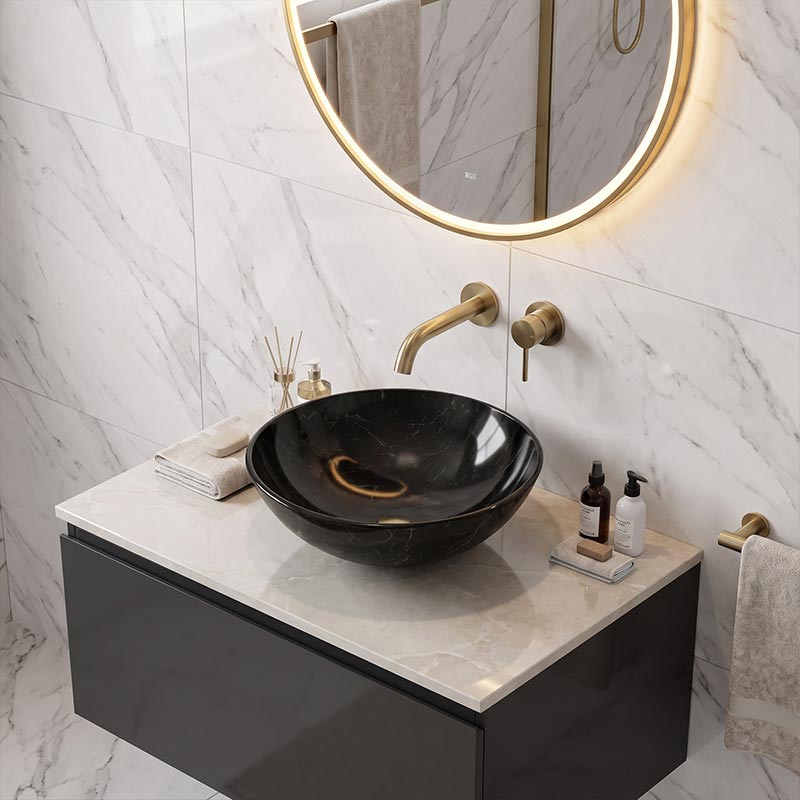 Glass Art Basin Round Above Counter 420x420x145mm