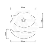 450x350x170mm Above Counter Glass Art Basin Special Fish Shape Bathroom Antique Vintage Wash Basin