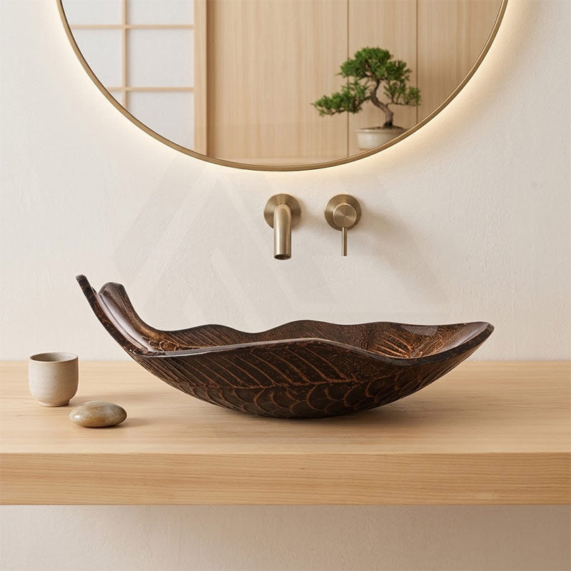 Special Fish Shape Above Counter Glass Art Basin Antique Vintage Wash Basin 450x350x170mm