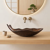 Special Fish Shape Above Counter Glass Art Basin Antique Vintage Wash Basin 450x350x170mm