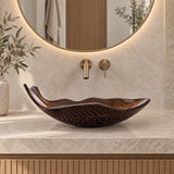 Special Fish Shape Above Counter Glass Art Basin Antique Vintage Wash Basin 450x350x170mm