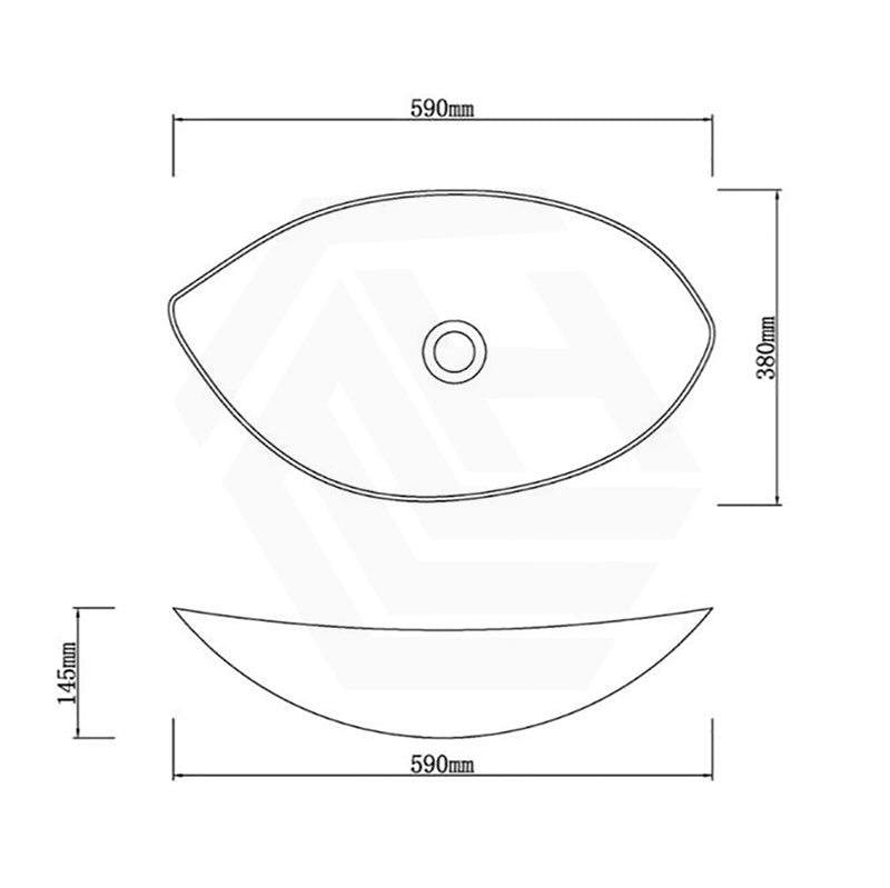 Above Counter Glass Art Basin Special Leaf Shape Bathroom Antique Vintage Wash Basin 590x380x145mm - Special Color