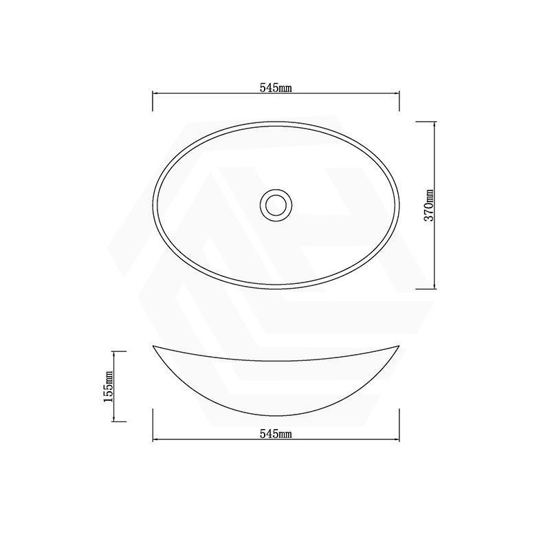 Above Counter Tempered Glass Basin Oval Bathroom Antique Vintage Wash Art Basin 545x370x155mm