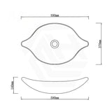 590x370x140mm Above Counter Glass Art Basin Special Shape Bathroom Antique Vintage Wash Basin